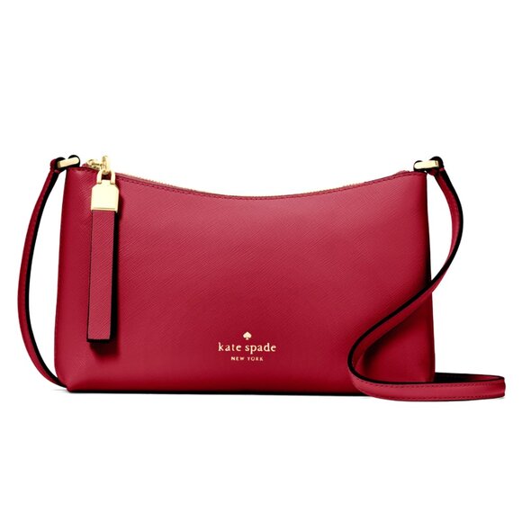 New Kate Spade Sadie Crossbody Saffiano Leather Red Jam - Picture 1 of 5